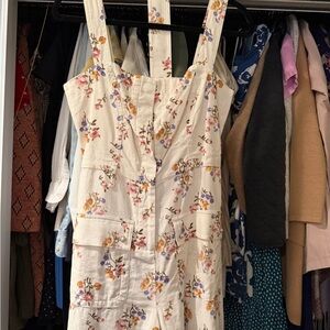 House of Harlow 1960 Cream and Blue Romper